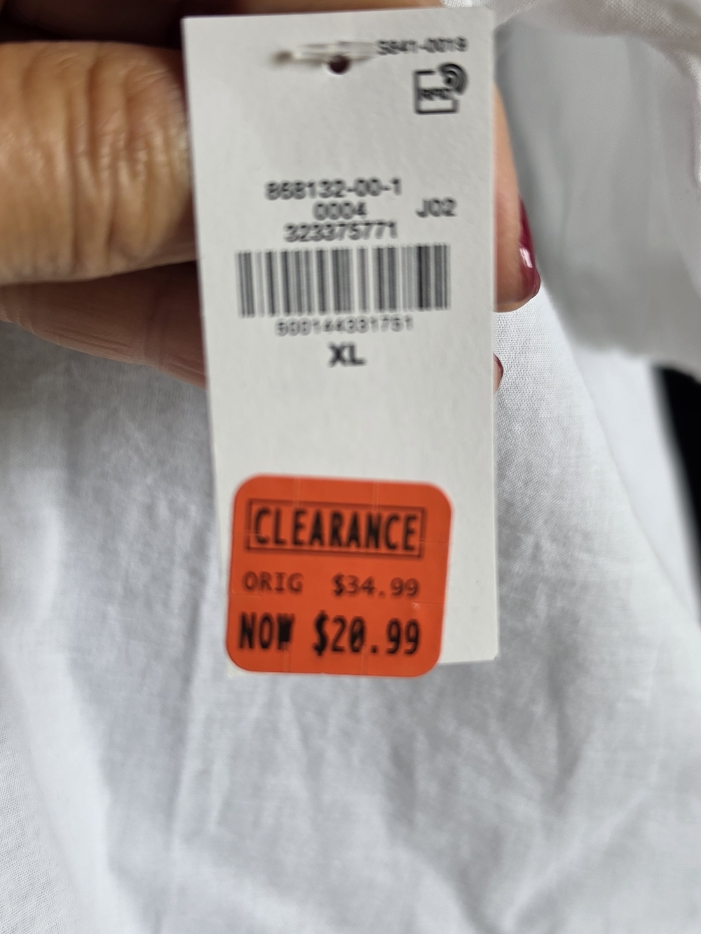 Old Navy White Ruffle V-Neck Button Front Blouse - Picture 4 of 5